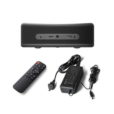 Metallischer gebürtiger intelligenter tragbarer Projektor 4k mit USB-Stecker-Schwarzem