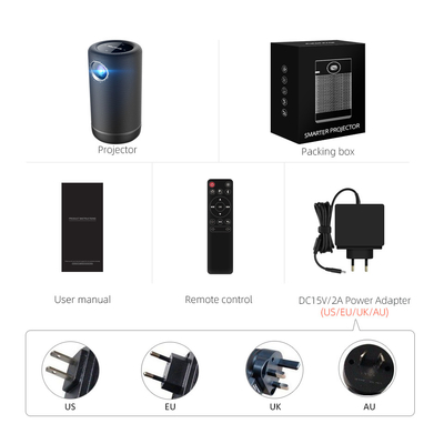 4K Android 9 Radioapparat des Projektor-LED Mini-DLP-Projektoren mit HIFIsprecher-Modus
