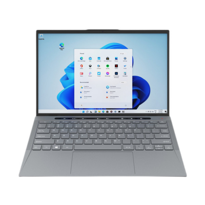 14 Zoll tragbare Laptop-Computer TigerLakeU 1115G4 128GB metallisches Grau SSD Windows 10